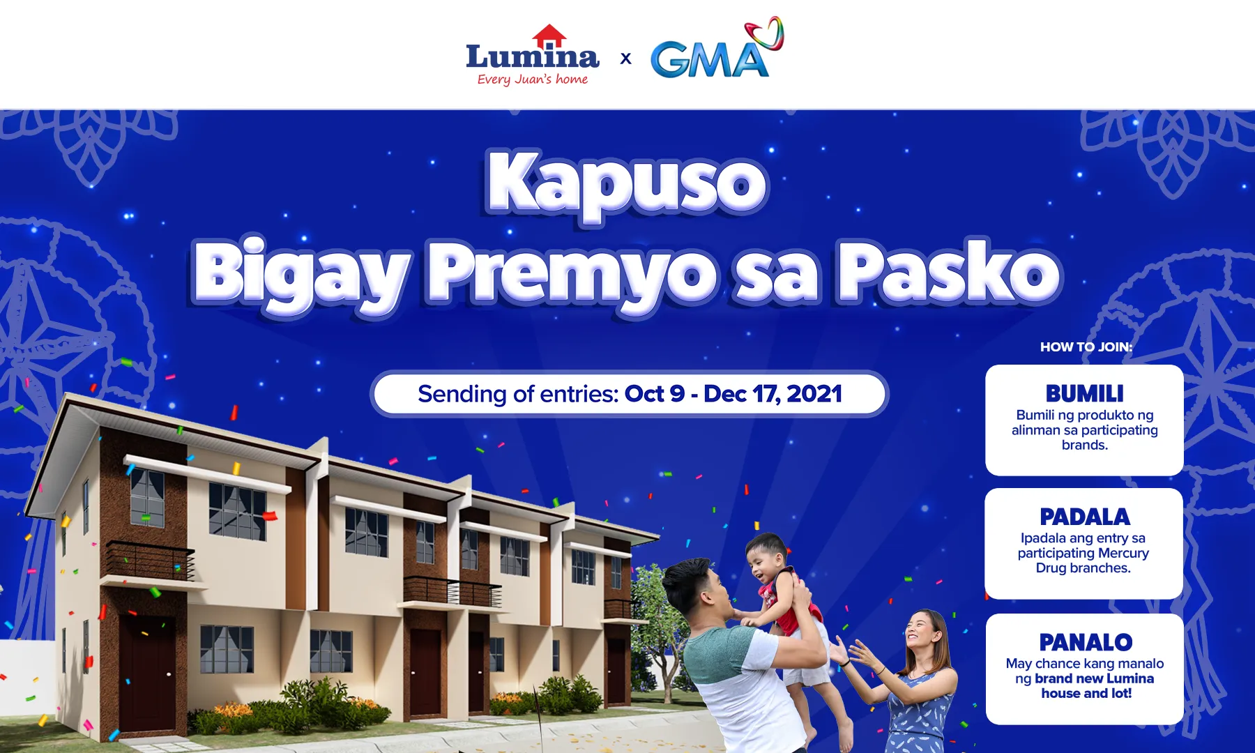 Lumina Homes to Award Brand New House and Lot in Kapuso Bigay Premyo sa Pasko