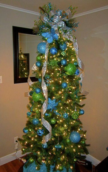 Lime green holidays christmas tree