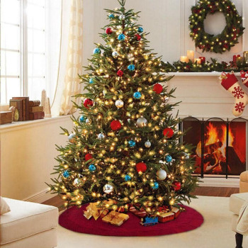 Traditional tree skirt touches