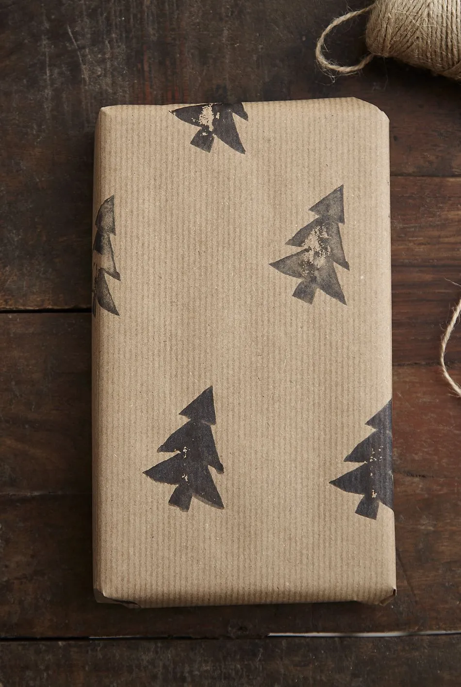 Kraft paper may also be used in this wrapping idea.