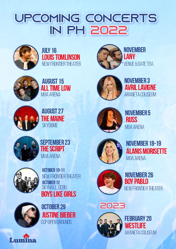 Upcoming Concerts in the Philippines this 2022