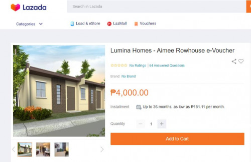 Lumina Homes Aimee Rowhouse in Lazada