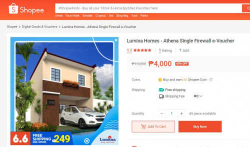 Lumina Homes Gift Suggest for Athena Single Firewall in Shopee