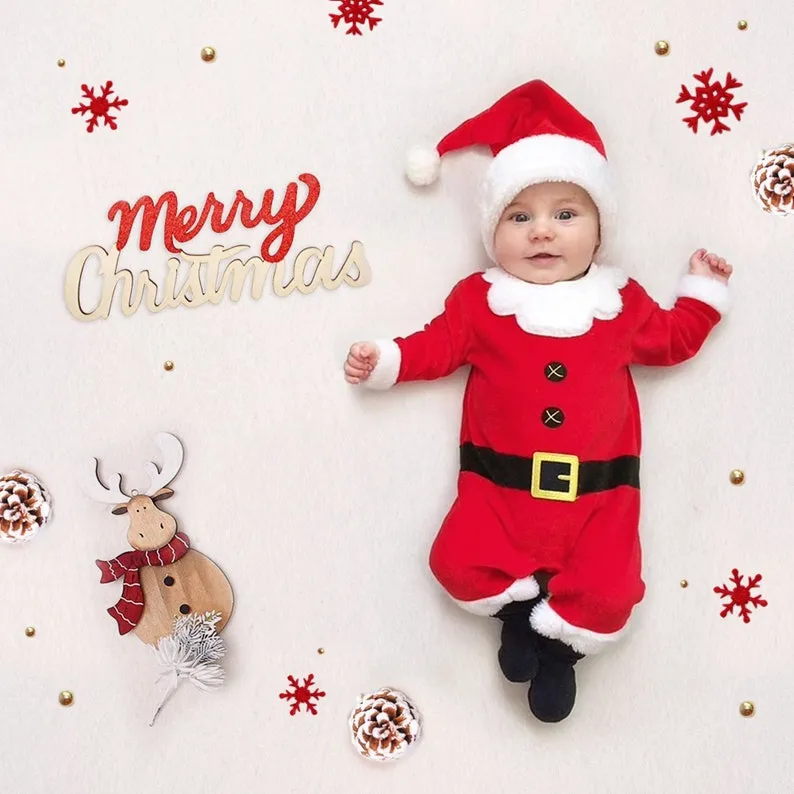 Add to cart an adorable Baby Santa attire.