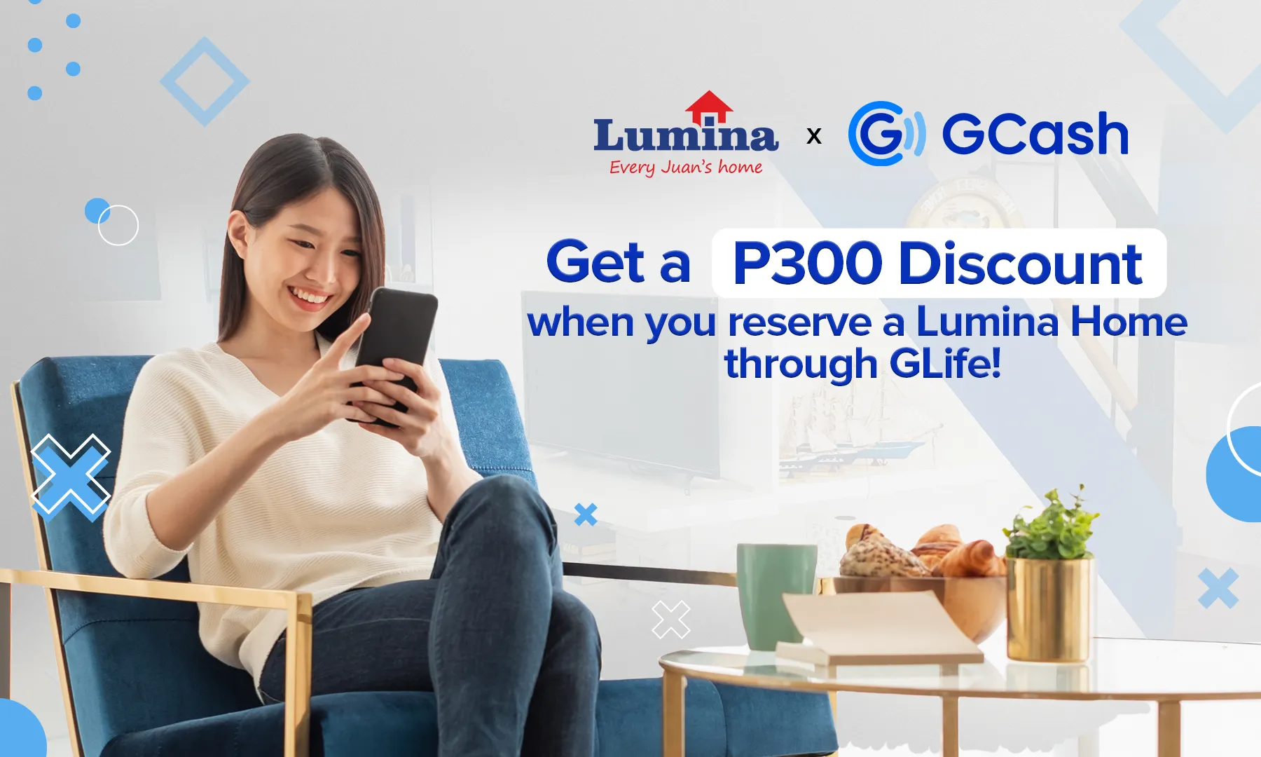 Get a P300 Discount when you Reserve a Lumina Home through GLife banner