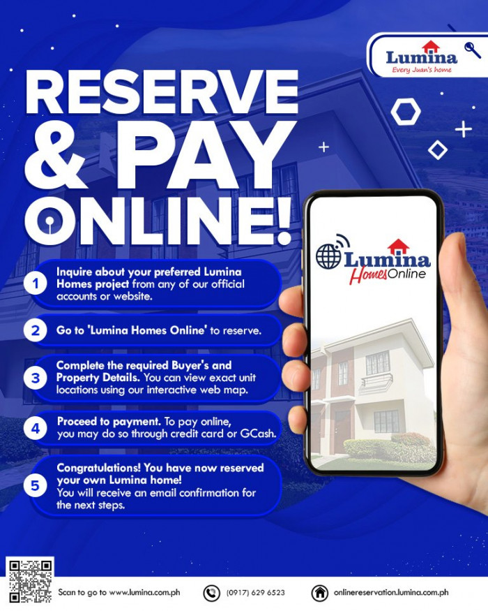 Reserve and Pay your Lumina Homes online