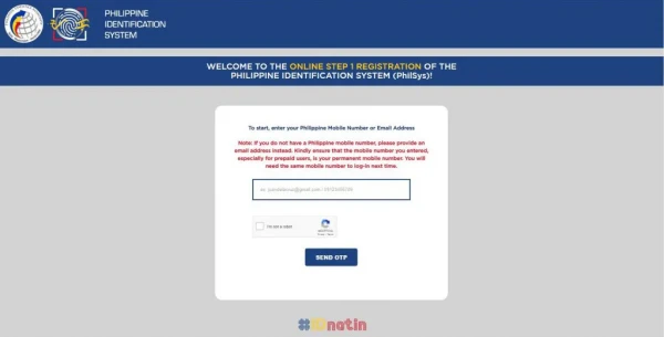 Online registration is the first step of Philsys Registration
