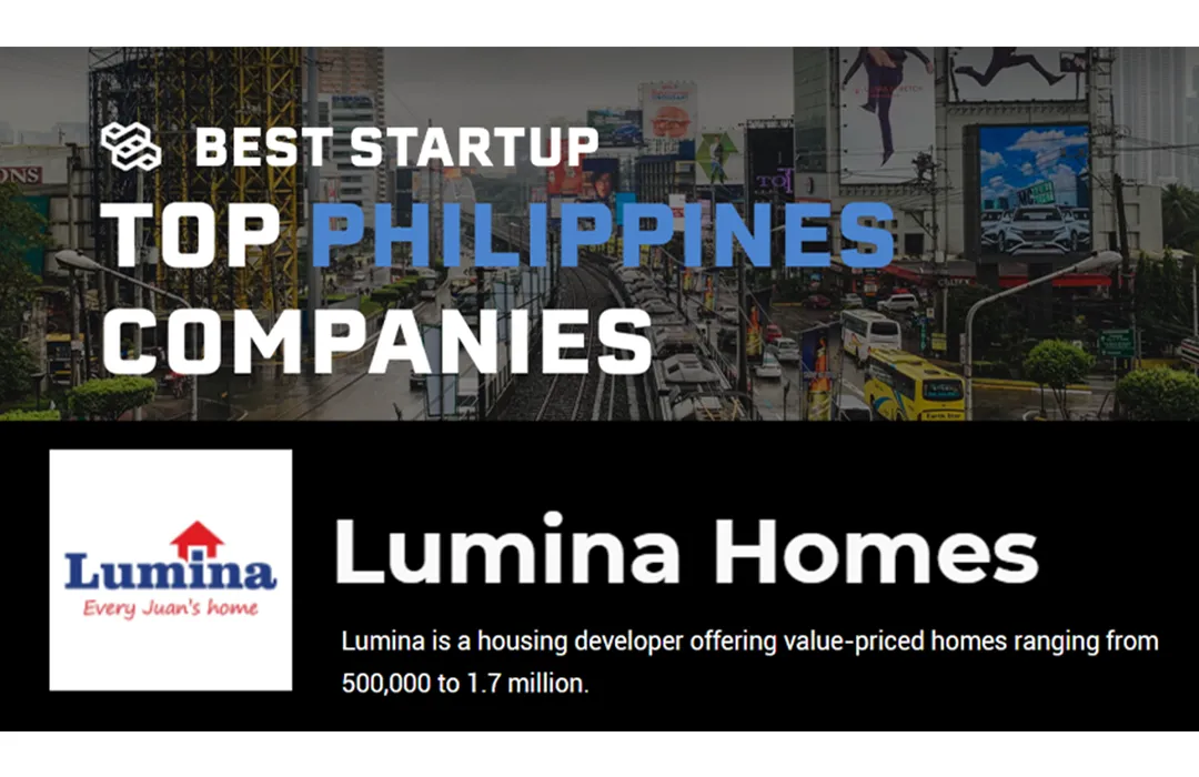 Lumina Homes, one of the Top Real Estate Companies as recognized by Best Startup Asia