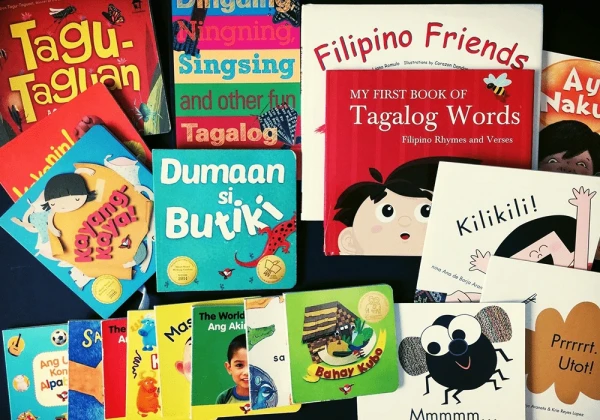 Parents reading Filipino stories to their kids 