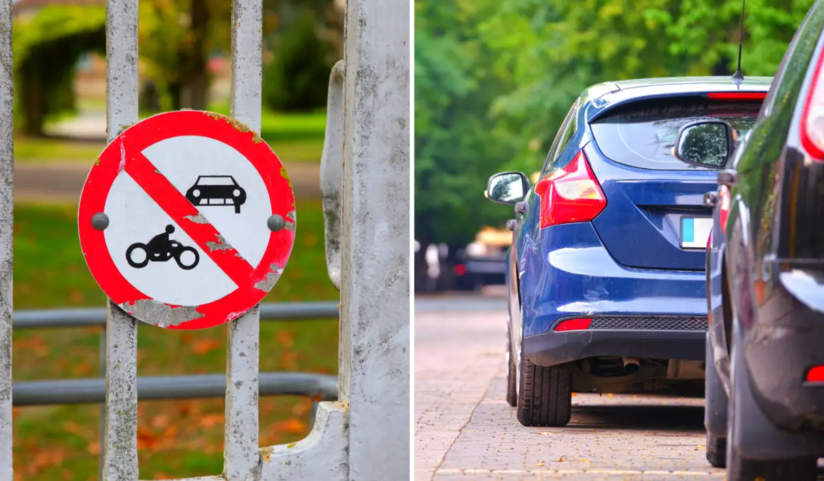 is parking on the side of the road illegal