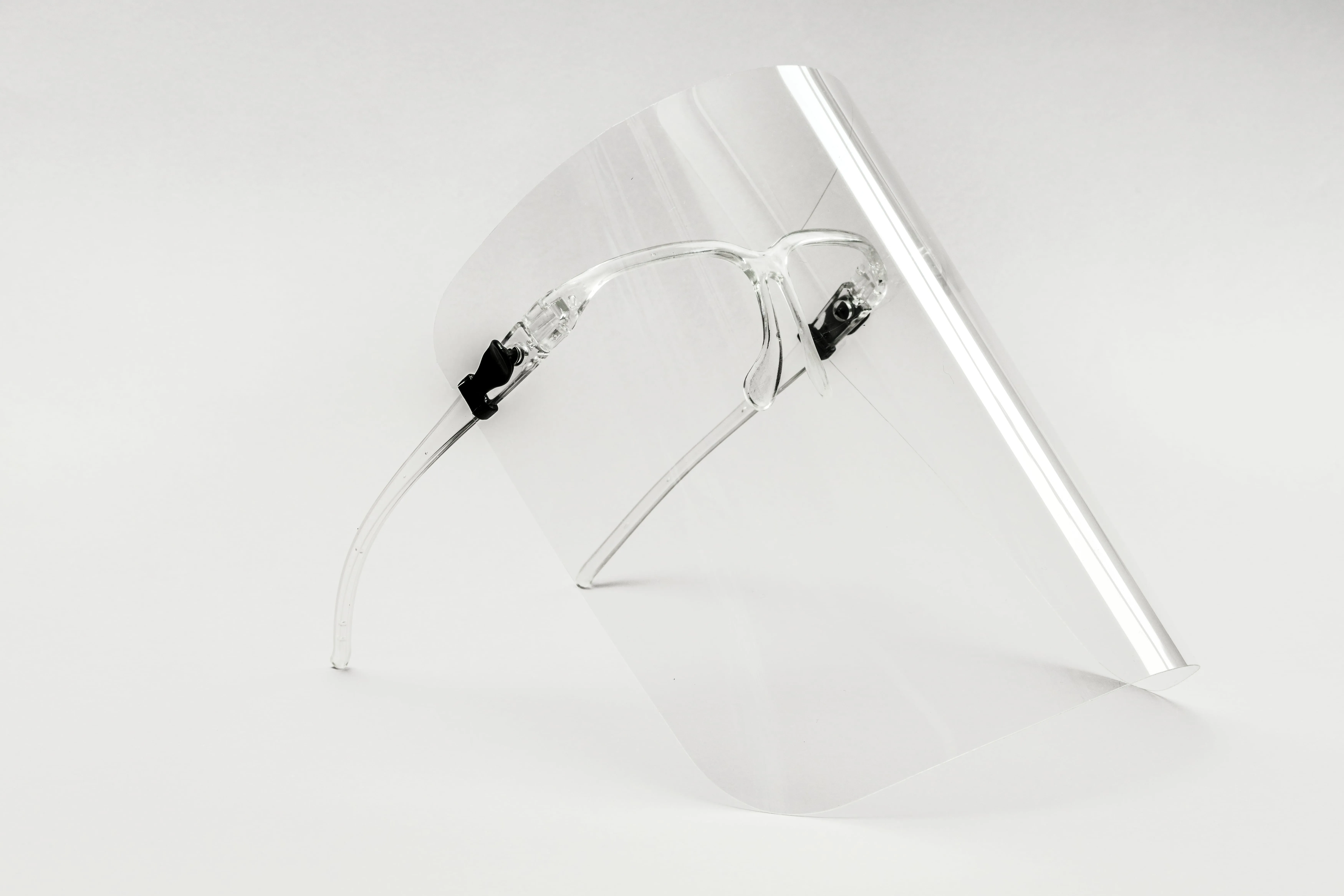 eyewear with detachable face shield white min