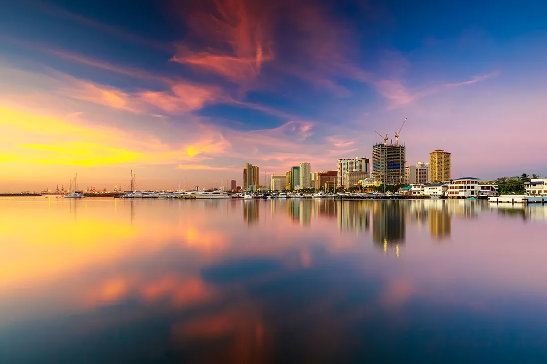 capital philippines malina ocean captured during sunset