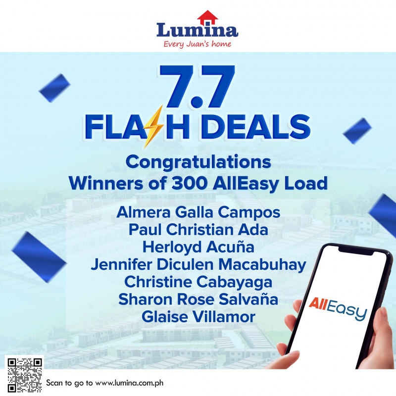 Lumina Flash Deals Winners of 300 AllEasy Load