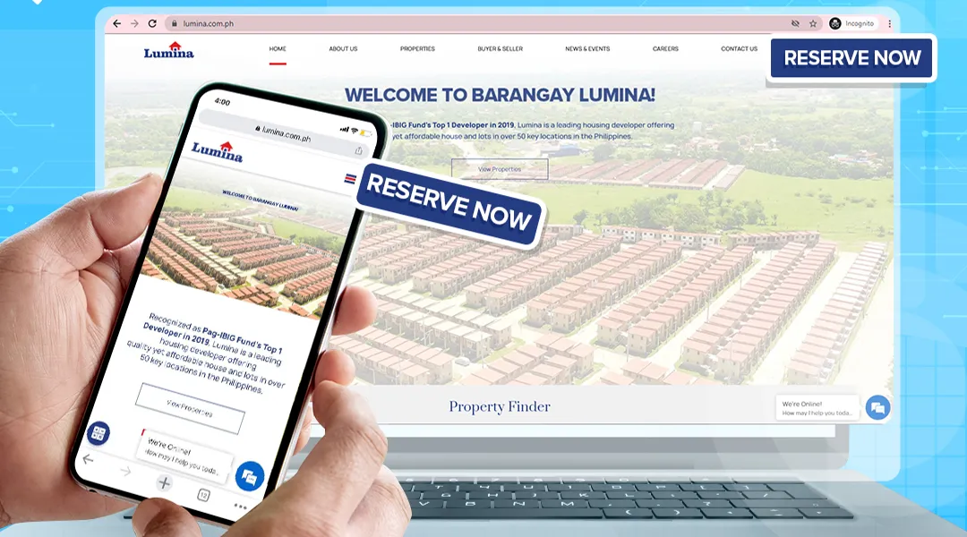 Reserve properties in over 50 key locations through Lumina Homes Online