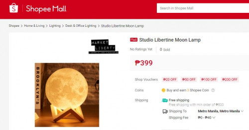 Lumina Homes Budol Finds Market Liberty PH moon lamp