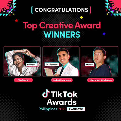 Tiktok Awards Philippines 2021 Top Creative Award