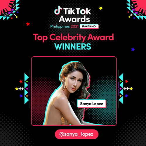 Tiktok Awards Philippines 2021 Top Celebrity Award Sanya Lopez