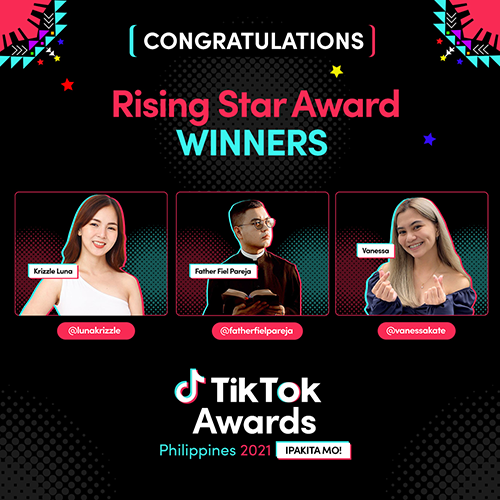 Tiktok Awards Philippines 2021 Rising Star Award