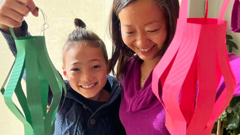 Chinese New Year activities like creating lanterns for children to enjoy the holidays