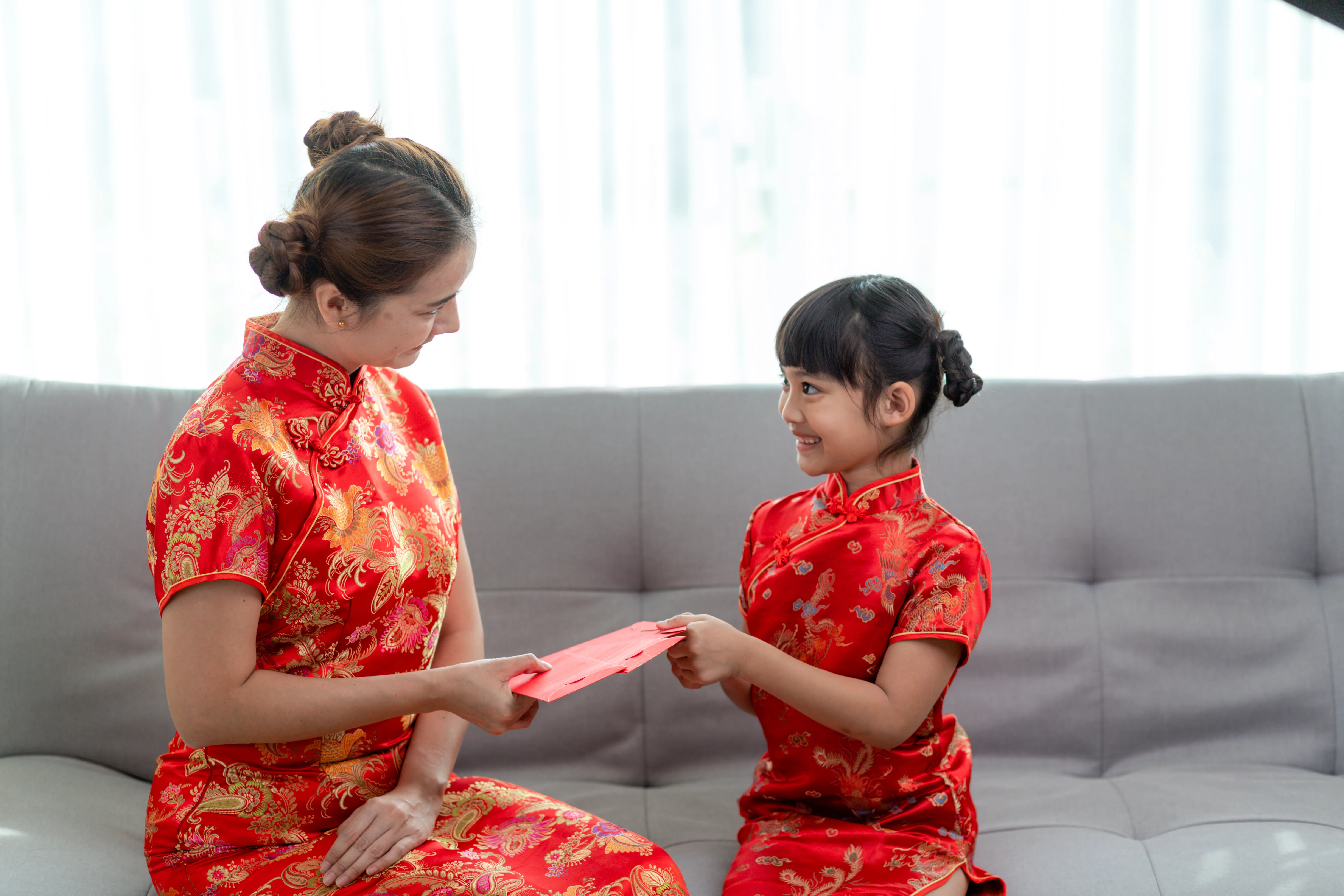 Create and prepare red envelope for children during Chinese New Year 