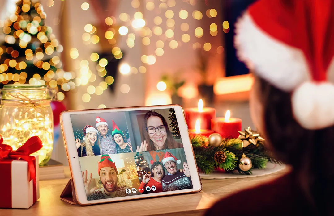 Take a photo with all your guests in a video conference platform of the online party. 
