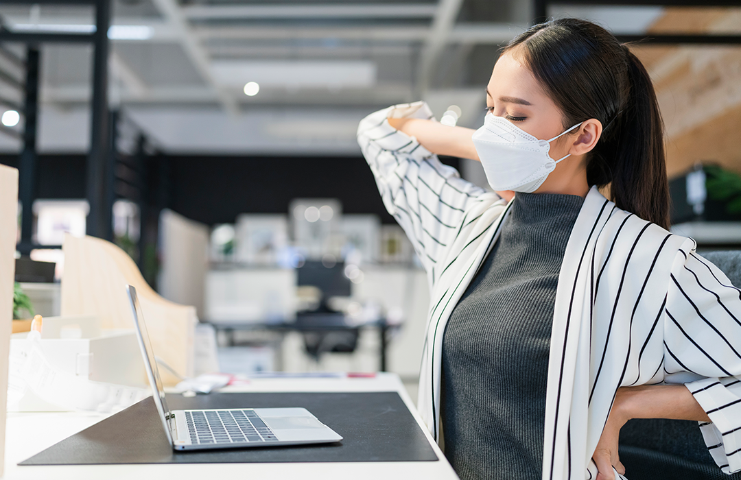 Hybrid work environment with work schedules to come into the office and have remote work.